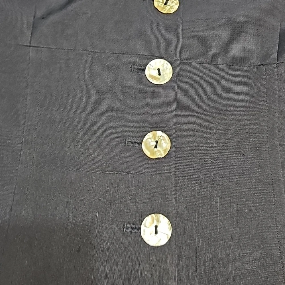 Christain Dior Silk Navy Fitted Blazer with Structured Shoulders and  Vneck 12 - Picture 8 of 12